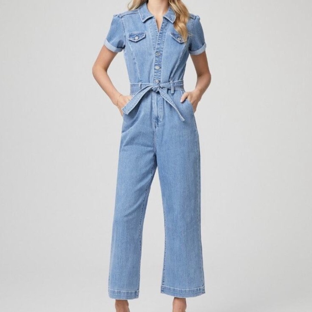 PAIGE Light Blue Denim Jumpsuit